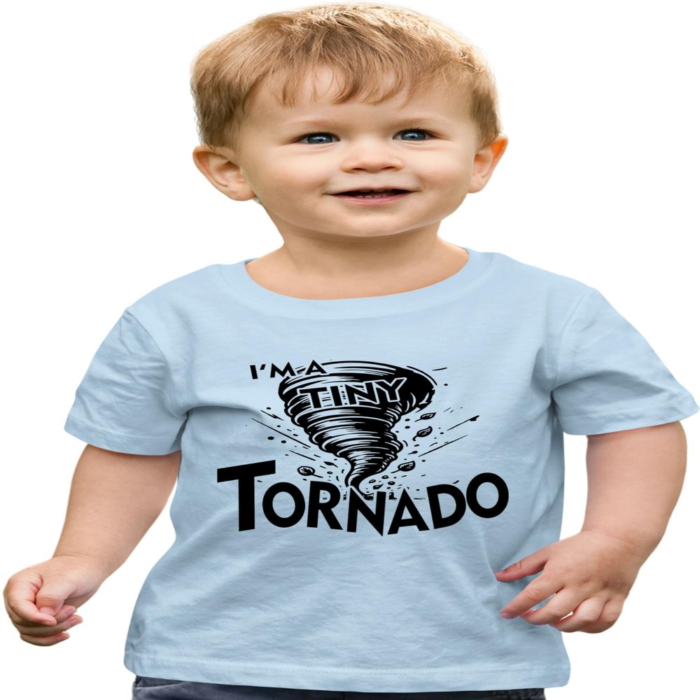 4T Light Blue Toddler I'm A Tiny Tornado Funny Toddler T-Shirt
