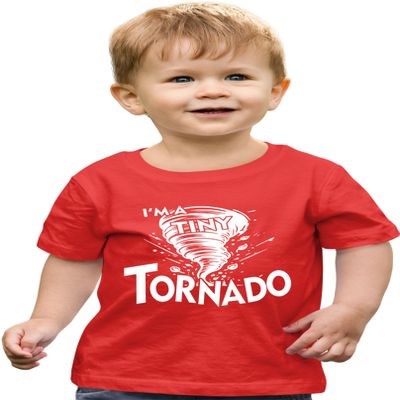 4T Red Toddler I'm A Tiny Tornado Funny Toddler T-Shirt