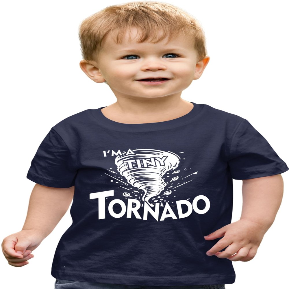 5T Navy Toddler I'm A Tiny Tornado Funny Toddler T-Shirt