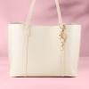 SELOVO Women Girls Initial Keyring Letter W Tassel Pink Keychain view 3