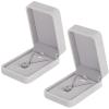KUKUVR 2 Pieces Classic Velvet Necklace Pendant Box for Jewelry Gift, Small Jewellry Storage Display Case for Wedding Engagement Birthday Anniversary view 1