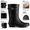 HISEA Women's Mid Calf Rubber Rain Boots Waterproof Wellington Garden Boots view 3