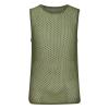 Men's See Through Mesh Fishnet Tank Tops Fitted Sleeveless Muscle T Shirts Summer Night Club Beach Hollow Out Shirts Army Green view 2