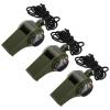 PATIKIL Emergency Whistle, 3 Pack 3-in-1Survival Whistles with Compass Thermometer Lanyard for Camping Hiking Outdoor Hunting Fishing Boating, Green view 1