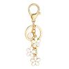 SELOVO Letter Keychain for Backpack Flower Initial I Cute Key Chain Girls White Keychain Charm for Women view 1