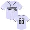 Kids Custom Baseball Jersey Personalized Baseball Shirt Sport Uniform for Boys Girls Custom Your Own Shirt White a view 1