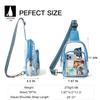 LATMAP Clear Bag for Stadium Events, Clear Purse for Women Stadium Crossbody Bag, Transparent Backpack for Concerts Sports-Blue view 4