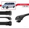 acpar Compatible with Volkswagen T6 Caravelle 2015-2024 ACE-1 Car Roof Rack Cross Bar Black Aluminium 2 Bars view 3