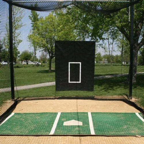 Douglas Vinyl Hitting Backdrop for Baseball - Black with Pitching Target