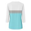 3/4 Sleeve Tops for Women Contrast Raglan Crewneck Cute Summer Shirts 2025 Loose Trendy Three Quarter Length Blouses Vacation Beach Long Tunic Tops to Wear with Leggings Womens 3/4 Sleeve Tops view 4