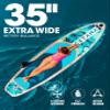 CETANA 11'635" Extra Wide Stand Up Paddle Board with Seat for Adults & Youth, 400lb Capacity Inflatable Paddle Board, Sup with Removable US Fin, 100L Backpack, Floating Paddle, Safety Leash view 3