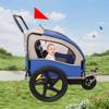 2-in-1 2 Seat Bicycle Trailer & Jogger Stroller for Kids and Pets, Foldable with Pivot Front Wheel, All-Terrain Tires, Safety Harness view 1