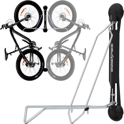 Steadyrack Fat Tire Bike Rack Vertical Wall Mount Storage for Fat Bikes with 2.84.5 Wide Tires Space-Saving Pivot Design for Garage or Home