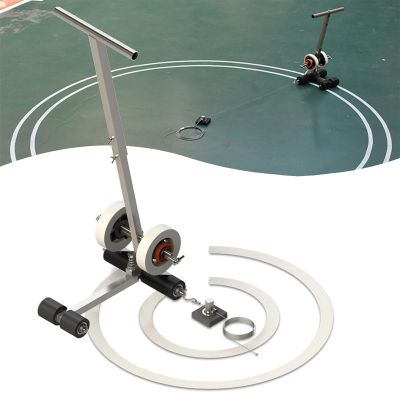 Eastnmythet Tape Marking Machine Concrete Floor Striping Line Marking Machine for Straight and Circular Markings, 55-80cm High Hand-Push Tape Sticking Machine