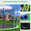 Lyromix 14FT Trampoline with Slide and Swings, ASTM Approved Outdoor Trampoline Set with Basketball Hoop and Ladder, Net, Capacity for 5-7 Kids and Adults view 3