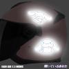 High Reflective Stickers Anime Sticker for Helmet Cute Safety Sticker Reflective Diamond Grade High Visibility Tapes for Night Riding Bike Motorcycle Helmet Waterproof Anime Decals (Cinna) view 3