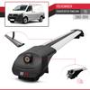 acpar Compatible with Volkswagen T5 Transporter 2003-2015 ACE-1 Car Roof Rack Cross Bar Grey Aluminium 2 Bars view 3