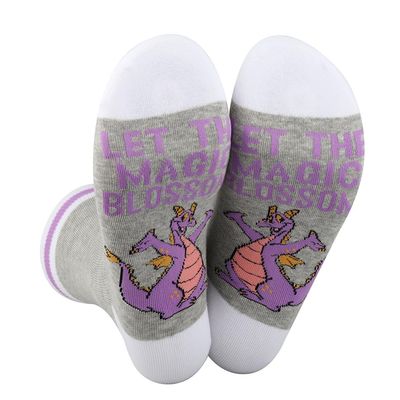 G2TUP Purple Dragon Socks Cartoon Movie Fans Gift Let The Magic Blossom Purple Dragon Socks (US, Alpha, One Size, Regular, Regular, Let Magic Dragon S)