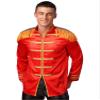 Jizyo Mens Adults Fancy Dress Tassel Shoulder Military Drummer Tailcoat Halloween Xmas SGT Pepper Jacket Red Small view 1