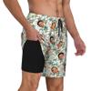 Custom Mens Swim Trunks Personalized Board Shorts with Face Quick Dry Swimsuit Bathing Suit Compression Liner Hawaiian Beach Shorts with Pockets Style 20 view 2