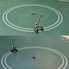 Eastnmythet Lane Marking Applicator with Drawing Circle Kit, Basketball Court Paint Tape Applicator, Manual Tape Pasting Machine, Striping Line Marking Machine,55~80cm view 2