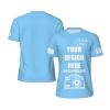 Custom T Shirts for Men Women Customize Your Text Custom T Shirts Design Your Own Perfect for Running Cycling Sports and Lightweight/Quick Drying Birthday Father's Day Great Gift 3X-Large Blue view 1