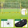 RINREA Portable Soccer Goal, Collapsible Soccer Goal Net Metal Base, Quick Setup Soccer Training Equipment with 1 Carry Bag, 1 Agility Ladder, 4 Ground Nails (Yellow) view 3