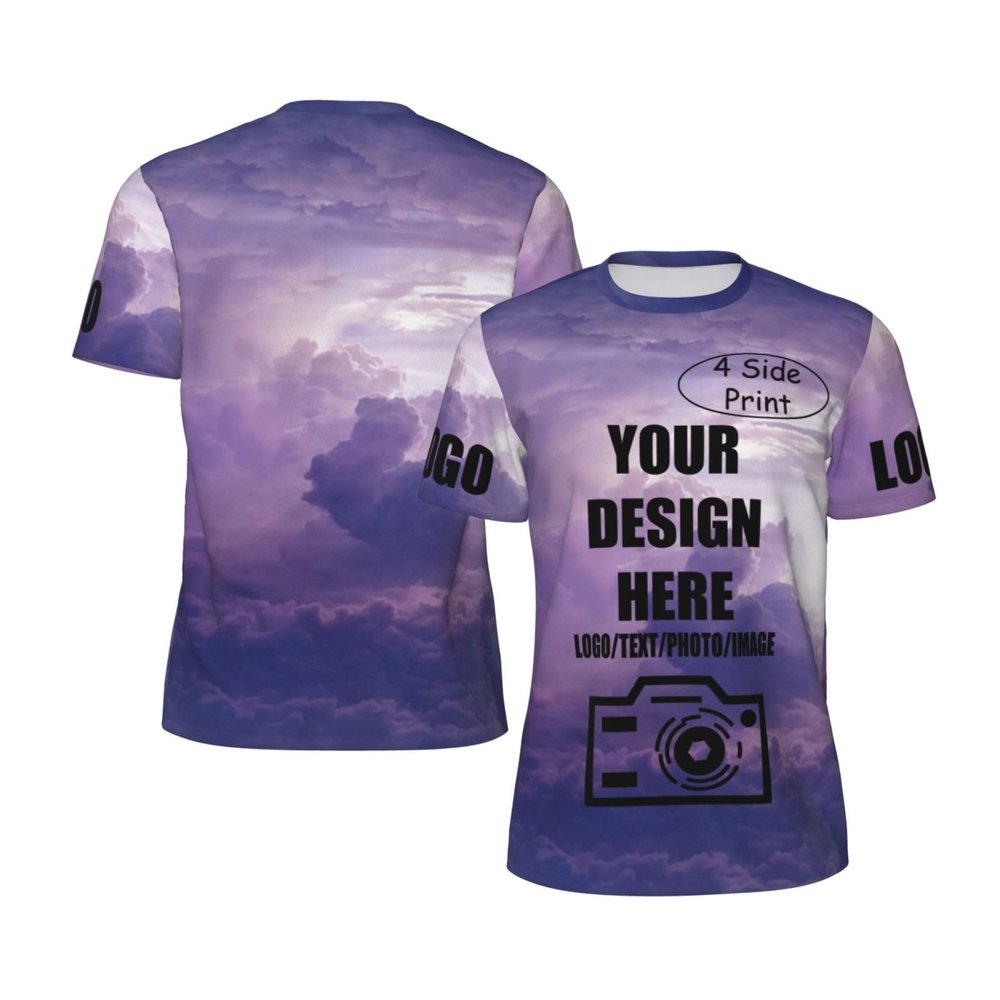Custom T Shirts for Men Women Customize Your Own Photos/Text Personalized Shirts Perfect for Running Cycling Sports and Lightweight/Quick Drying Birthday Father's Day Great Gift X-Large Style 1
