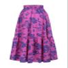 BARASA Long Maxi Skirts for Women Summer High Elastic Waist Skirt Casual Tie Front Flowy Ruffle Floral Print Long A Line Skirts 8627 Pink Blue M view 3