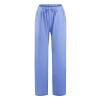 ABOUTYES Linen Pants Women Summer 2024 Casual Drawstring Elastic Waist Cotton Long Wide Leg Pant Lounge Trousers with Pockets view 4