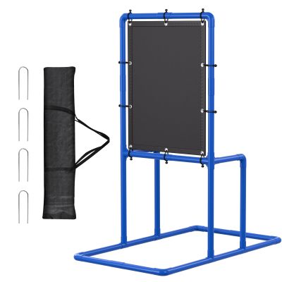 Olpchee Baseball Strike Zone Target for Plastic Balls Compatible with Wiffle Ball and Blitzball Pitching Training Strike Zone Target Set Up and Assemble Easily (Large Blue)