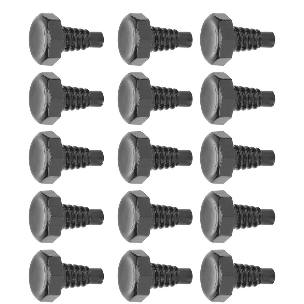 SUNGOOYUE 15pcs Billiard Bottom Cover Set Tail Plug Protective AntiCollision Accessory Suitable for Billiard Lovers Black