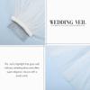 Latious 1 Tier Bride Wedding Veils White Fingertip Bridal Tulle Veil with Comb Bachelorette Accessories for Women (White) view 4