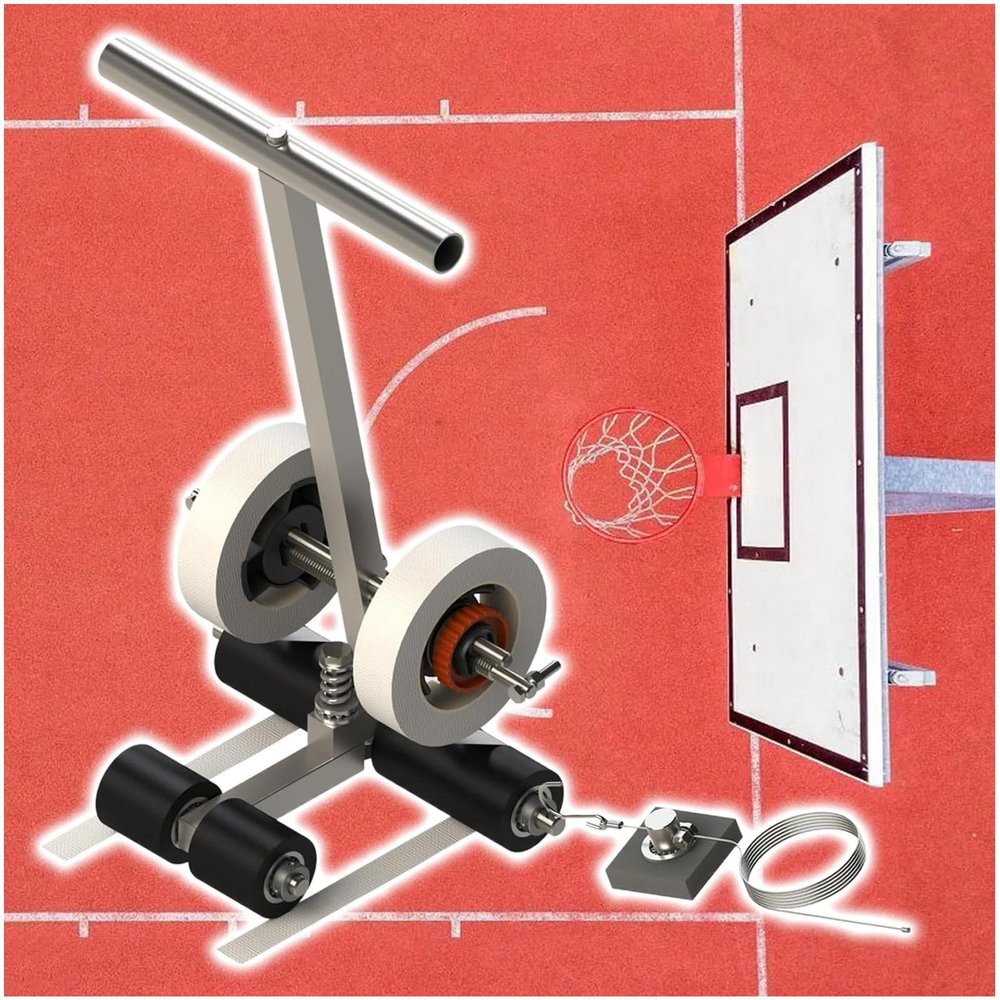 Eastnmythet Striping Line Marking Machine Tape Applicator for Basketball Court/Parking Lots/School/Playground/Concrete Floor with Drawing Circle Kit