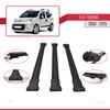 acpar Compatible with Fiat Fiorino 2007-2024 Cross Bar Fly Model Car Roof Rack Cross Bar 3 Bars Black view 3