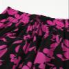BARASA Summer High Elastic Waist Skirt for Women Casual Trendy Tie Front Flowy Ruffle Pleated Floral Print Long A Line Skirts 8627 Black Rose L view 2