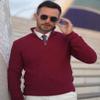 COOFANDY Men's Knitted Pullover Sweaters Slim Fit Quarter Zip Sweater Lightweight Casual Long Sleeve Sweater Wine Red view 2