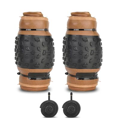 20x4.0/26x4.0 Inch Folding Bead Fat Tire with Inner Tube Set 2 Pcs Puncture Proof Electric Bicycle Tyre Compatible with Urban Street Mountain Beach Cruiser Bike
