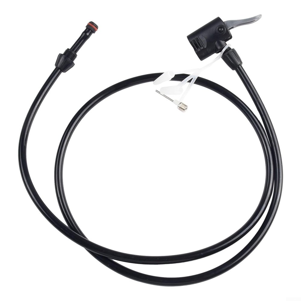 Bike Pump Hose, Flexible Bike Tire Pump Inflator Hose 125cm Length Heat Resistant Bike Air Pump Inflator Hose Portable Air Tire Inflator Pump Hose