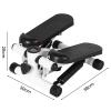 Mini Steppers for Home Exercise, 15" x 12" Stair Step Workout Machine with Resistance Bands & LCD Monitor, Upgraded Air Powered Full Body Exercise Equipment Black view 2