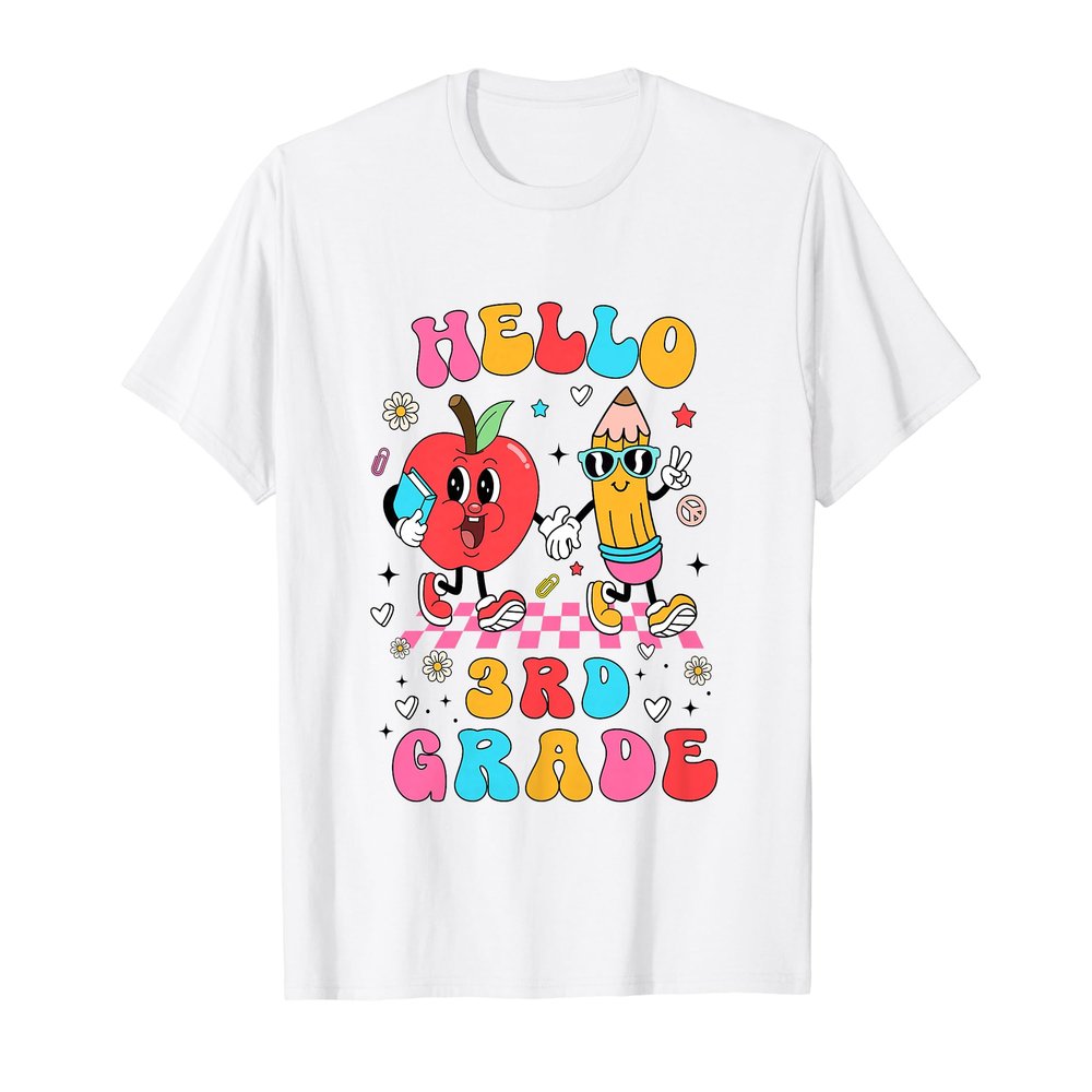 Hello Third Grade Team 3rd Grade Back To School Teacher Kids T-Shirt