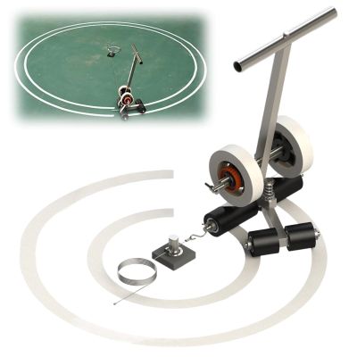 Paint Tape Applicator, Manual Tape Pasting Machine, Basketball Court Marking Kit with Drawing Circle Kit, for Roads, Parking Lots, Badminton Courts,55~80cm