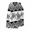 Sea Turtle Striped Men's Swim Trunks Retro Ethnic Sport Shorts Tribal Beach Shorts Swimwear Bathing Suits with Pockets Black White xx_l view 3