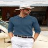 COOFANDY Mens Knit Polo Shirts Casual Long Sleeve Classic Polo Shirts Button Down Golf Shirts view 2