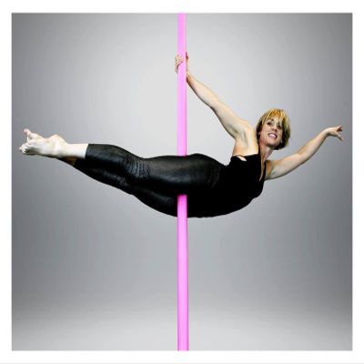 Dance Pole Exercise Club Pink Stripper Pole 9ft 10ft 11ft 12ft, Spinning Static Dancing Pole for Heavy Duty Plus Size Women, Portable Dance Pole Kit for High Ceiling Home Club Bedroom Apartment, Loads