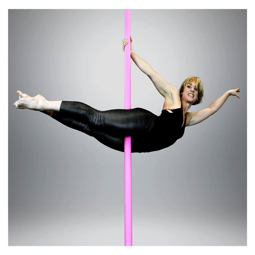 Dance Pole Exercise Club Pink Stripper Pole 9ft 10ft 11ft 12ft, Spinning Static Dancing Pole for Heavy Duty Plus Size Women, Portable Dance Pole Kit for High Ceiling Home Club Bedroom Apartment, Loads