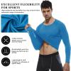 SPVISE Blue Men's Compression Shirt Long Sleeve Athletic Base Layer Undershirts Sports T Shirts Workout Tops for Men Running view 4