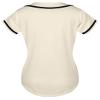 QTWW INC Womens Baseball Jersey Button Down Softball Jersey Short Sleeve Tee Hip Hop Shirt Active Team Sports Uniforms Beige L view 3