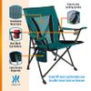 Kijaro XXL and Standard Dual Lock Folding Camp Chairs Bundle - Cayman Blue Iguana and Maldives Blue - Heavy Duty, Portable view 4