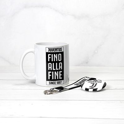 SMIZE Ceramic Printed Mug, 11 Ounce, White, Smize01Juventus